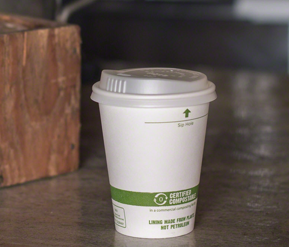 Compostable hot cups and lids
